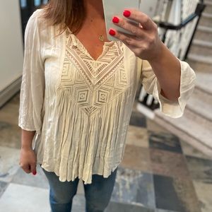 Boho cream tunic